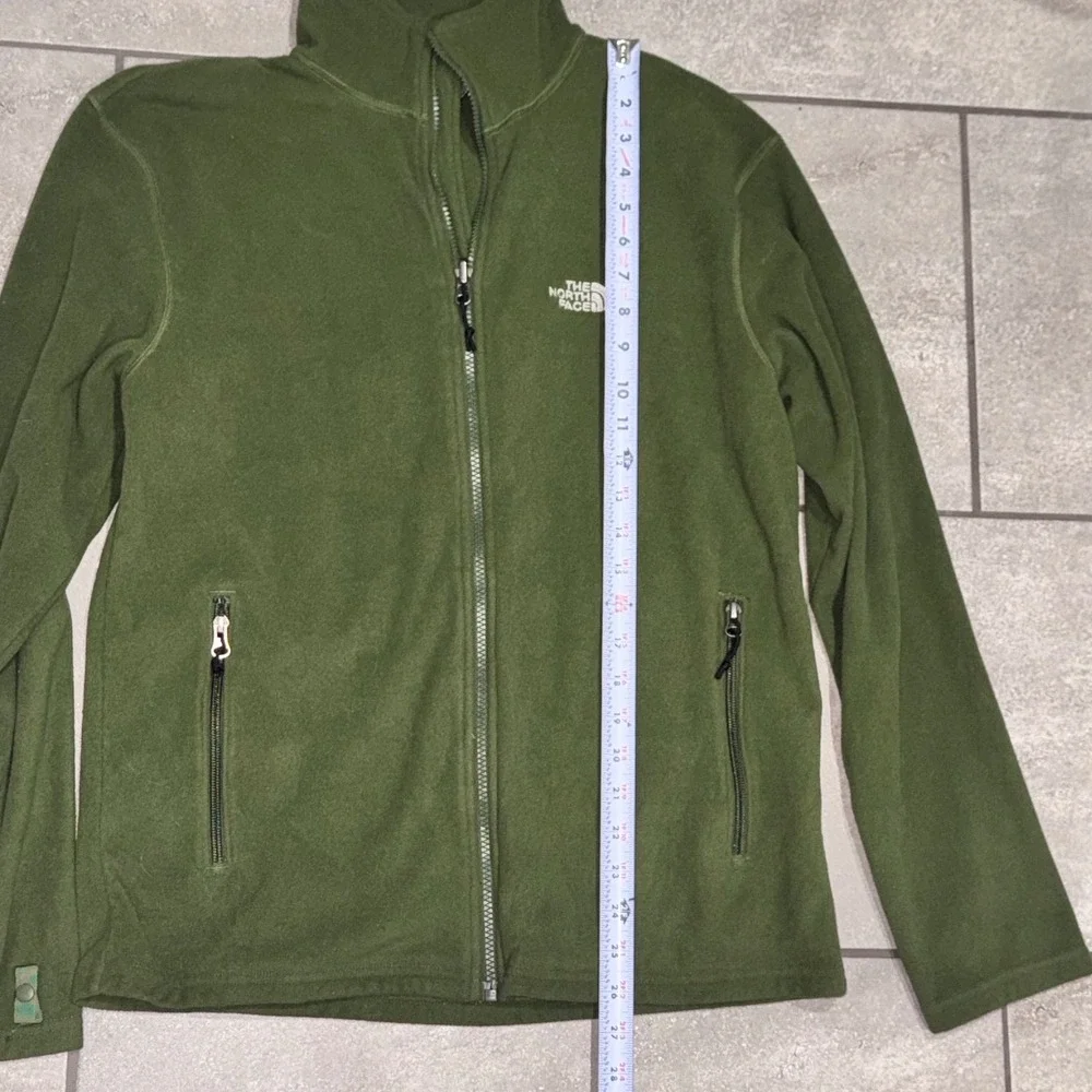 The North Face TKA Glacier Full-Zip Fleece Mens M Green A9DQ Excellent‎ Zip-In